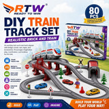 DIY Train Track Set (80 Pcs)