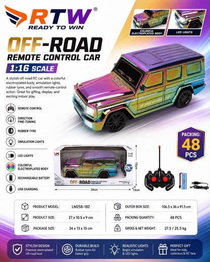 1:16 RC Off-Road G-Wagon with Electroplated Body