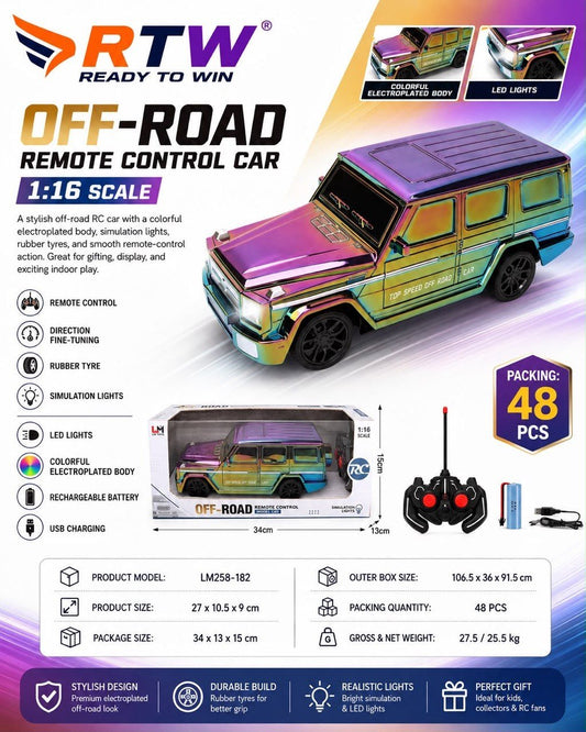 1:16 RC Off-Road G-Wagon with Electroplated Body