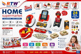3-in-1 Home Supermarket Cash Register Play Set (24 Pcs)