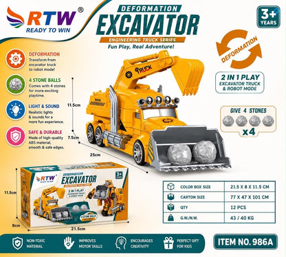 Deformation Excavator Robot Toy