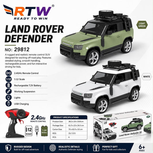 1:12 RC Land Rover Defender with Lights