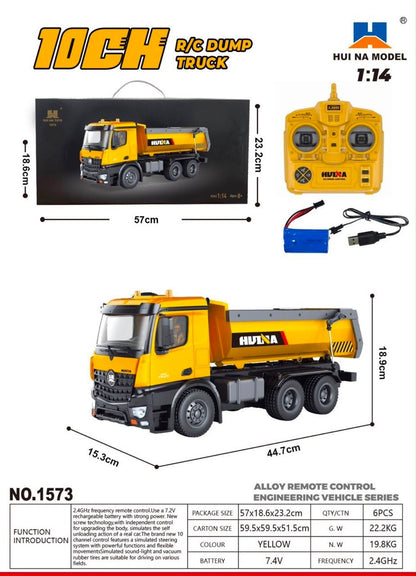 1:14 10CH RC Dump Truck (Alloy)