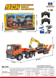 1:18 9CH RC Engineering Vehicle Combination (Trailer + Excavator)