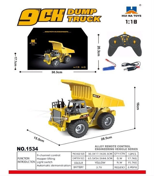 1:18 9CH RC Dump Truck (Alloy)