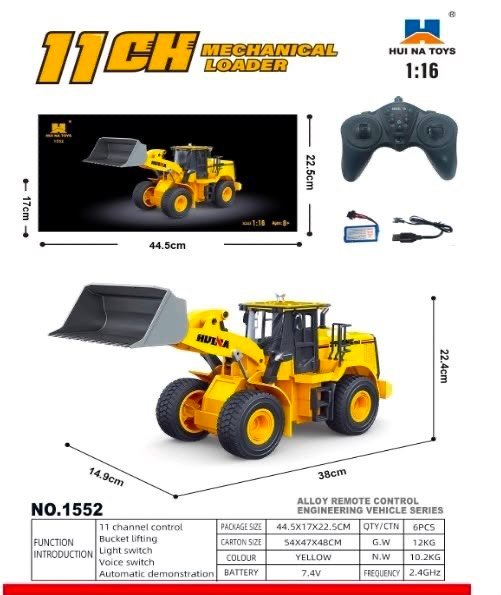 1:16 11CH RC Mechanical Wheel Loader (Alloy)