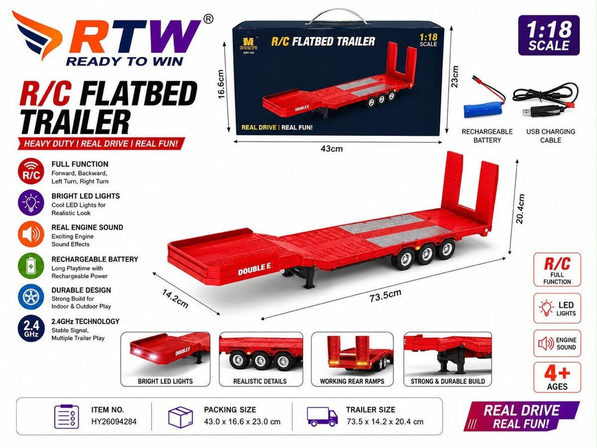 1:18 RC Flatbed Trailer