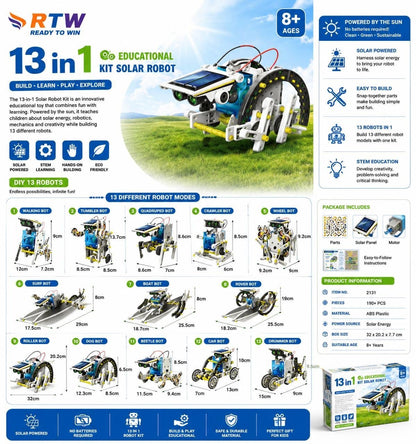 13-in-1 Educational Solar Robot Kit