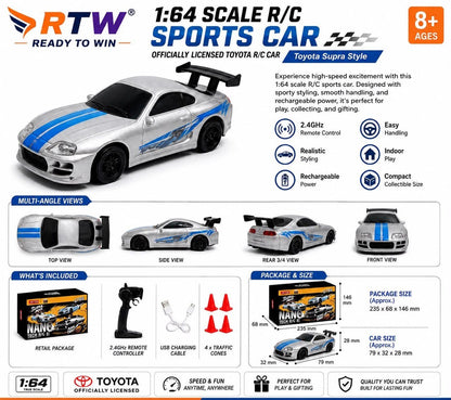 1:64 RC Toyota Supra Sports Car
