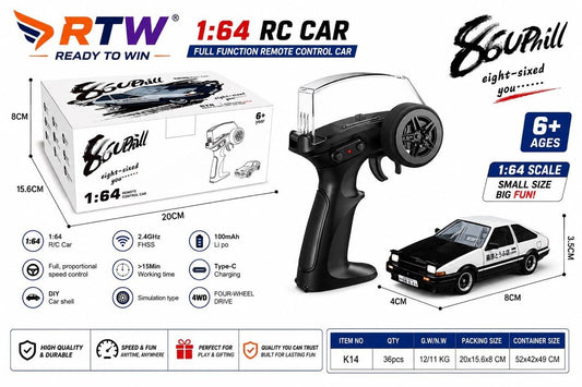 1:64 RC AE86 Drift Car