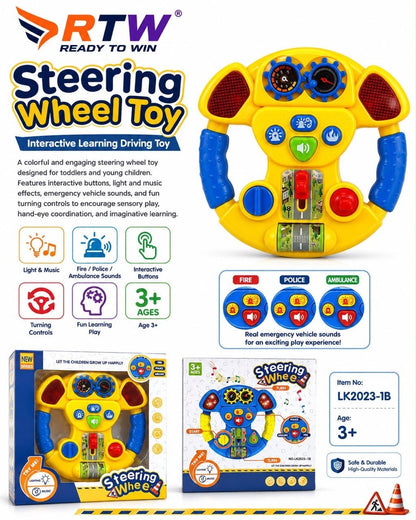 Steering Wheel Driving Toy with Lights & Sounds