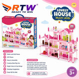 Lovely House Multi-Level Doll House (201 Pcs) - 201 Pis