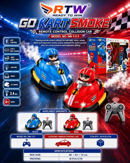 RC Go Kart Smoke Collision Bumper Car - Nb-1111