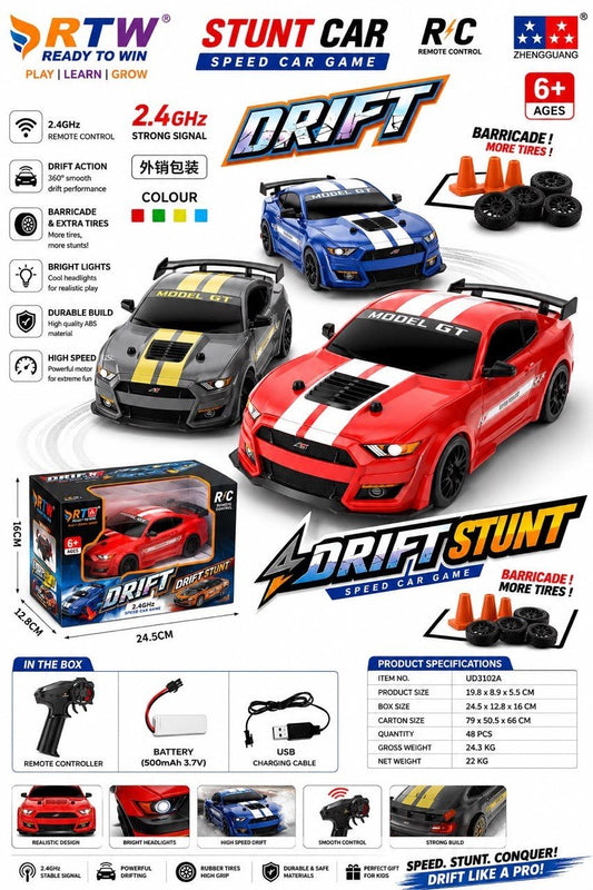 2.4GHz RC Drift Stunt Mustang Car