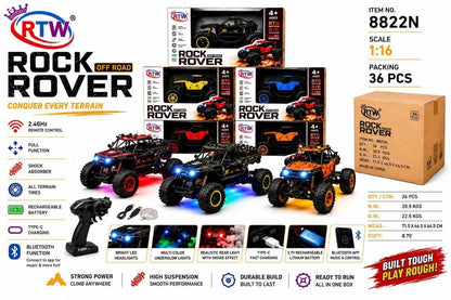 1:16 RC Rock Rover Monster Truck with Lights