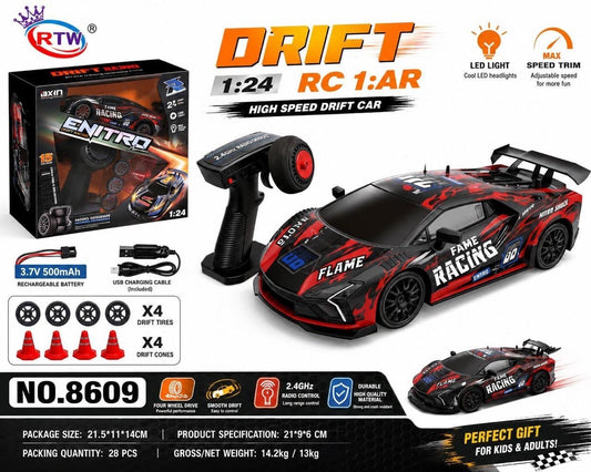 1:24 RC Drift Racing Car with LED Lights
