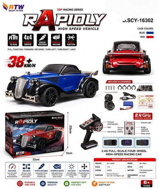 RC Rapidly High Speed 4x4 Racing Car (38 km/h)