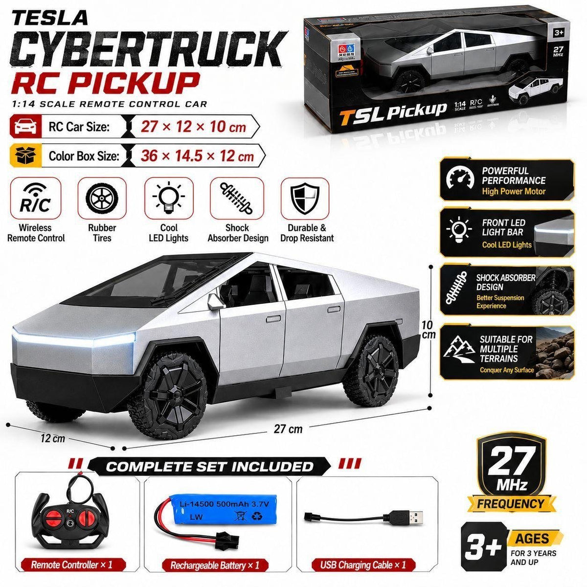1:14 RC Tesla Cybertruck Pickup