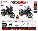 1:10 Die-Cast Adventure Touring Motorcycle Model