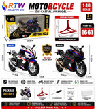 1:10 Die-Cast Sports Superbike Model with Display Stand
