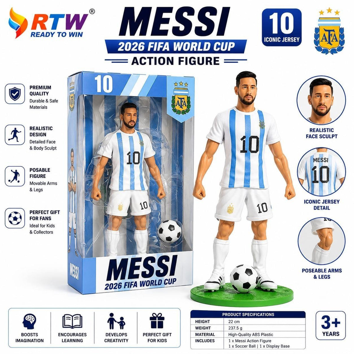 Messi 2026 World Cup Action Figure