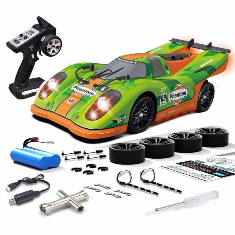 RC Racing Drift Car Kit with Extra Tyres