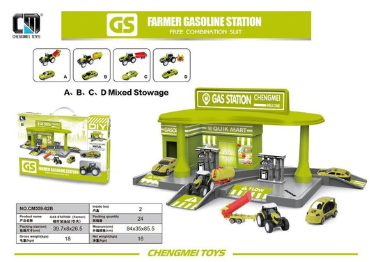 Farmer Gasoline Station Play Set