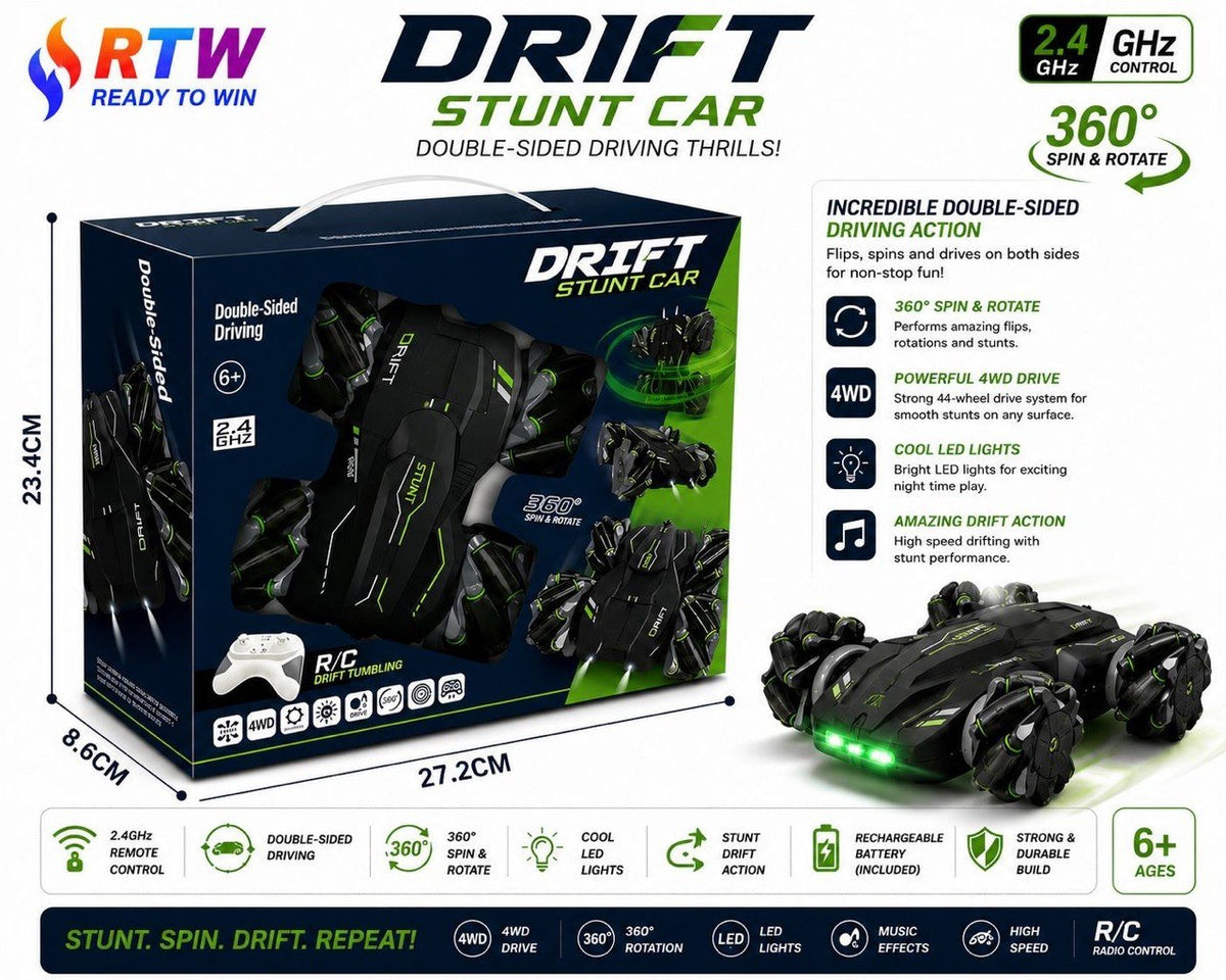2.4GHz RC Double-Sided Drift Stunt Car