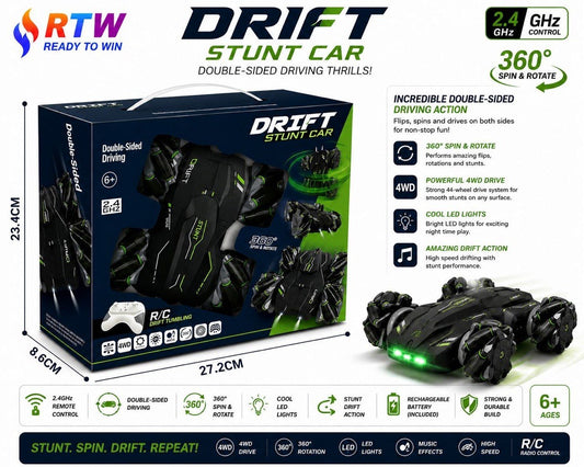2.4GHz RC Double-Sided Drift Stunt Car