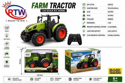 1:24 RC Farm Tractor with LED Lights