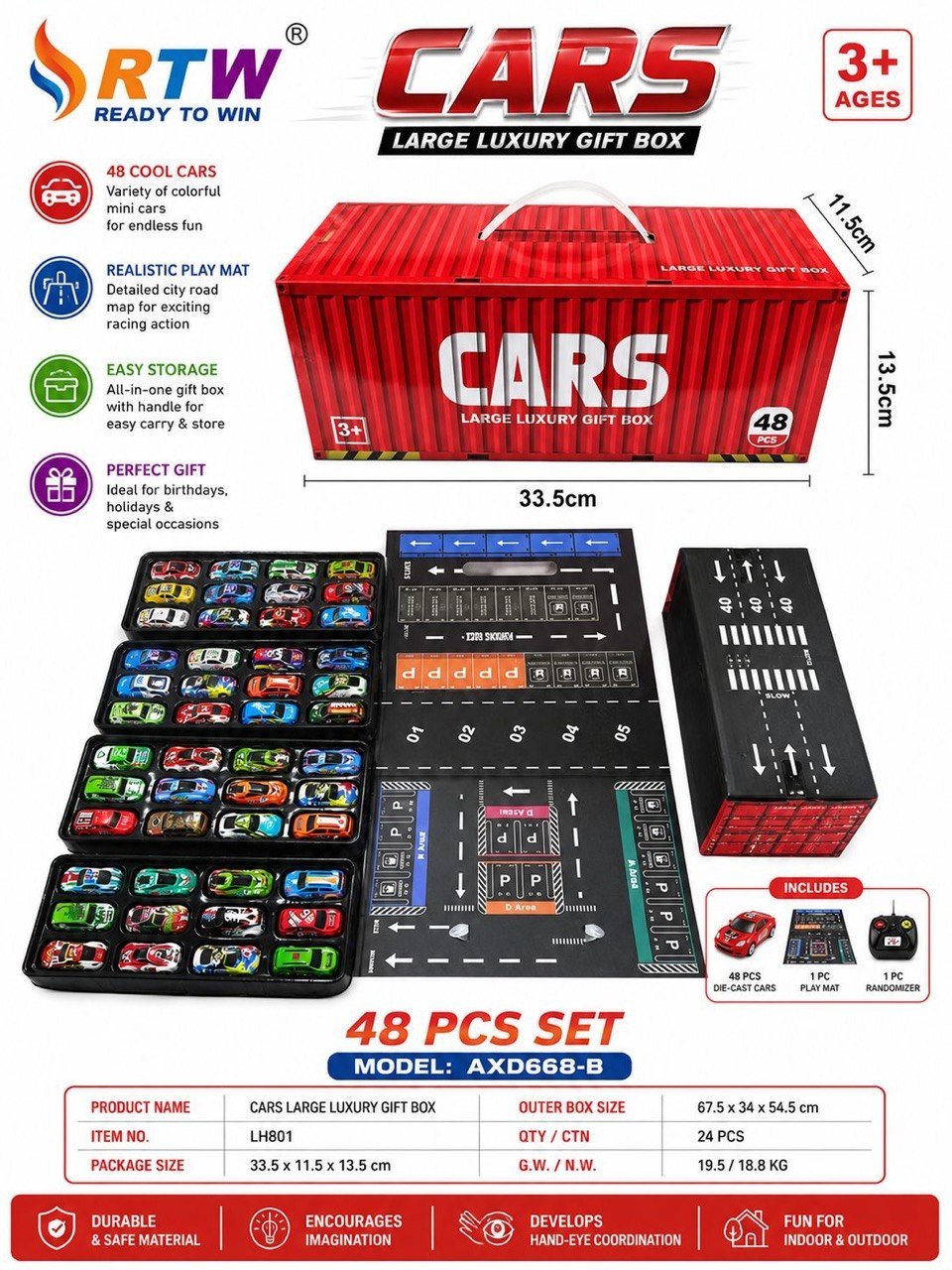 Cars Large Luxury Gift Box (48 Pcs Set)