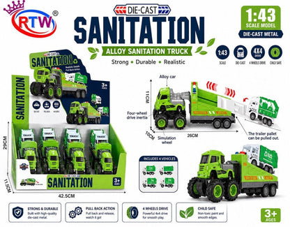 1:43 Die-Cast Sanitation Garbage Truck