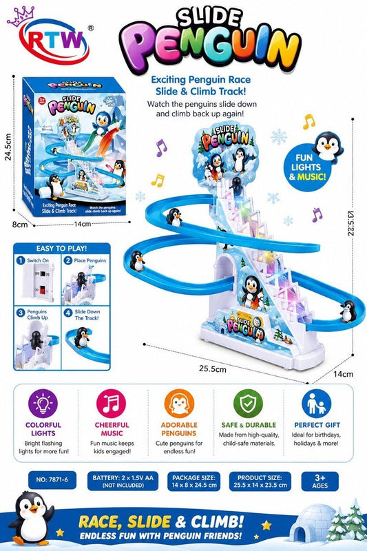 Slide Penguin Race Track Toy with Lights & Music