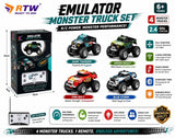 RC Emulator Monster Truck Set (4 Trucks)