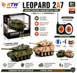 1:28 RC Leopard 2A7 Battle Tank Set (2 Tanks)