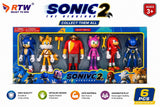 Sonic the Hedgehog 2 Action Figure Set (6 Pcs)