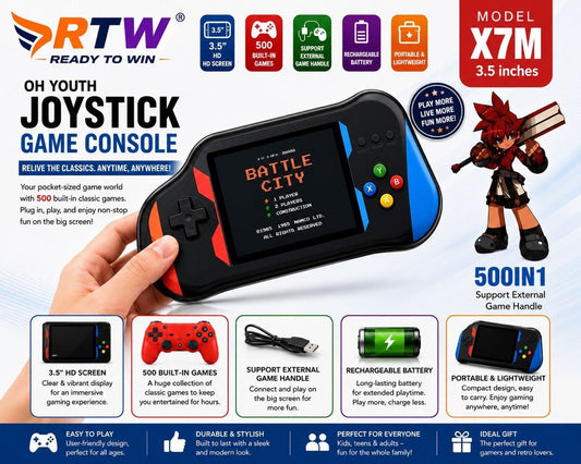 X7M Joystick Handheld Game Console 3.5-inch (500 in 1)