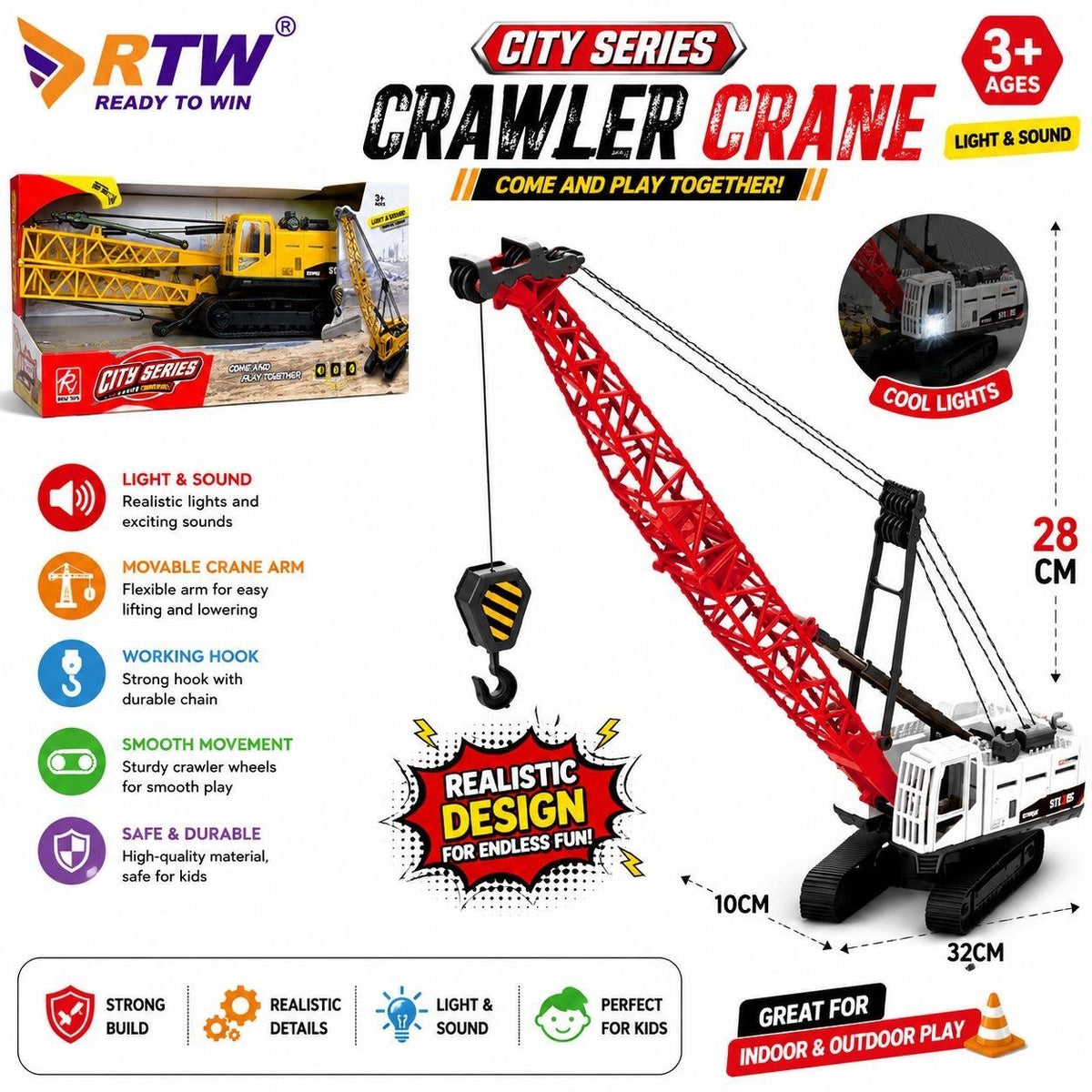 City Series Crawler Crane with Light & Sound
