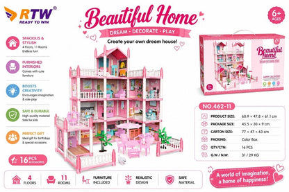 Beautiful Home Doll House (4 Floors)