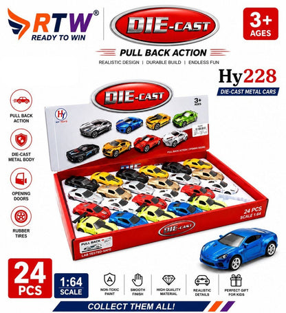 1:64 Die-Cast Pull Back Mini Car - Hy228