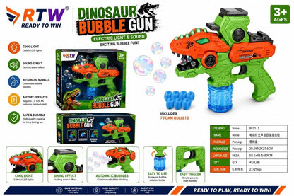 Dinosaur Bubble Gun with Light & Sound - 8811-3