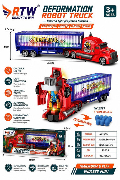 Deformation Robot Truck with Colourful Lights