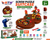 Screw Puzzle Suitcase DIY Creative Play Set (203 Pcs)