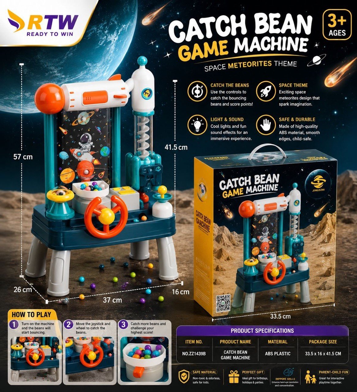 Catch Bean Game Machine (Space Theme)