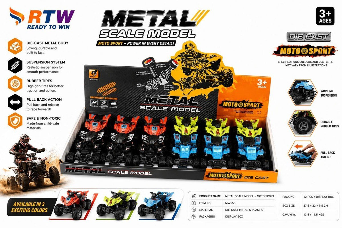 Metal Scale Model ATV Quad Bike