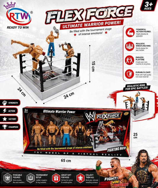 Flex Force Wrestling Ring with Action Figures