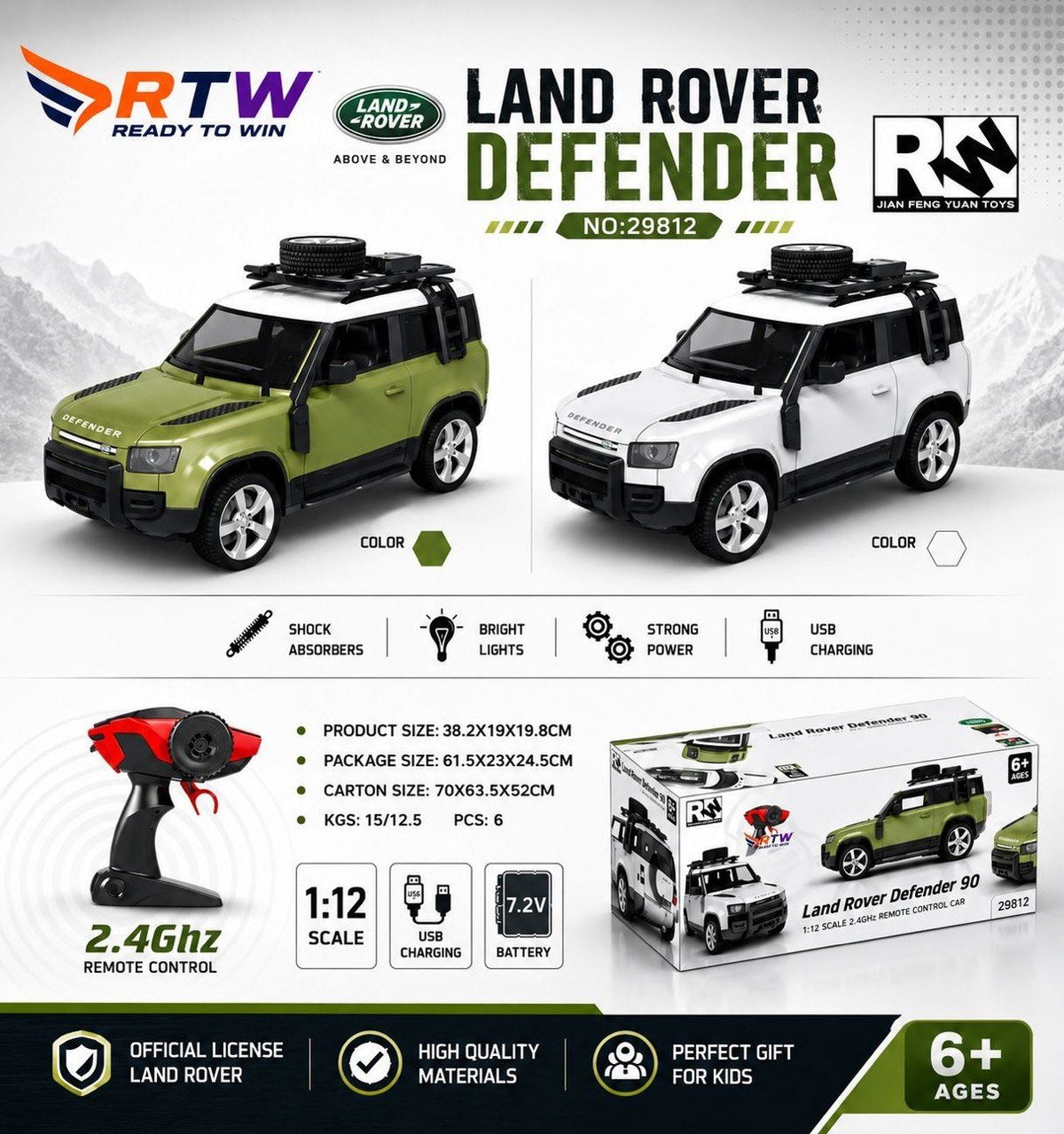 1:12 RC Land Rover Defender (Licensed)