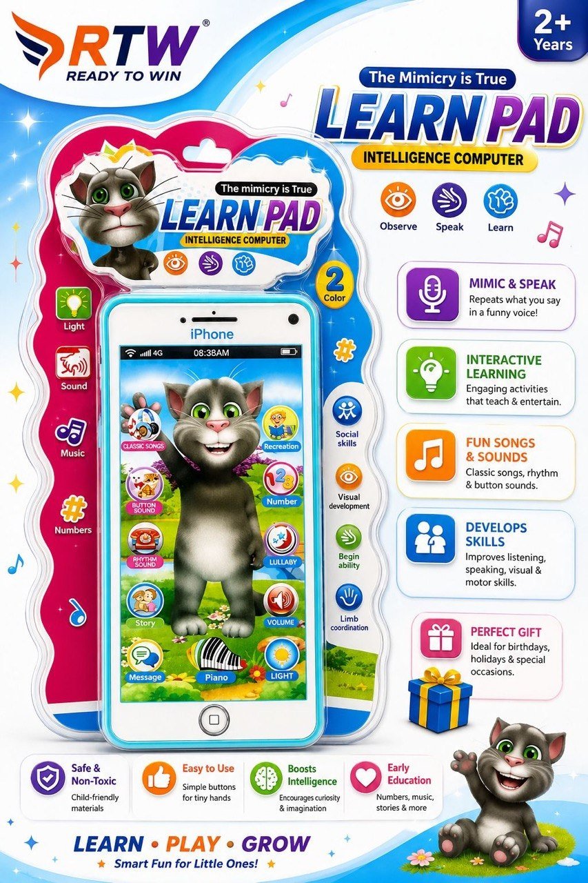Talking Tom Learn Pad Kids Phone
