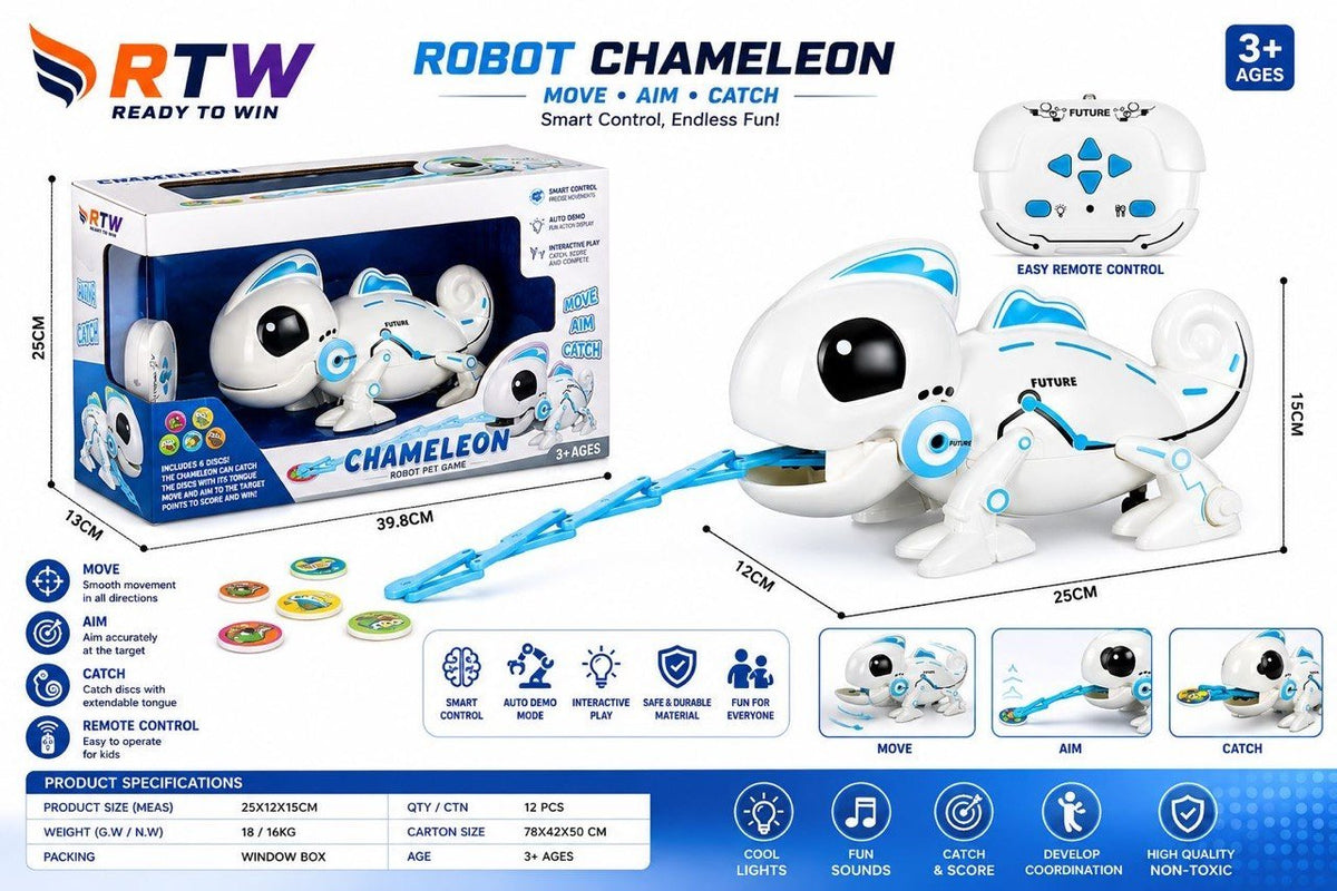 RC Robot Chameleon with Tongue Catch