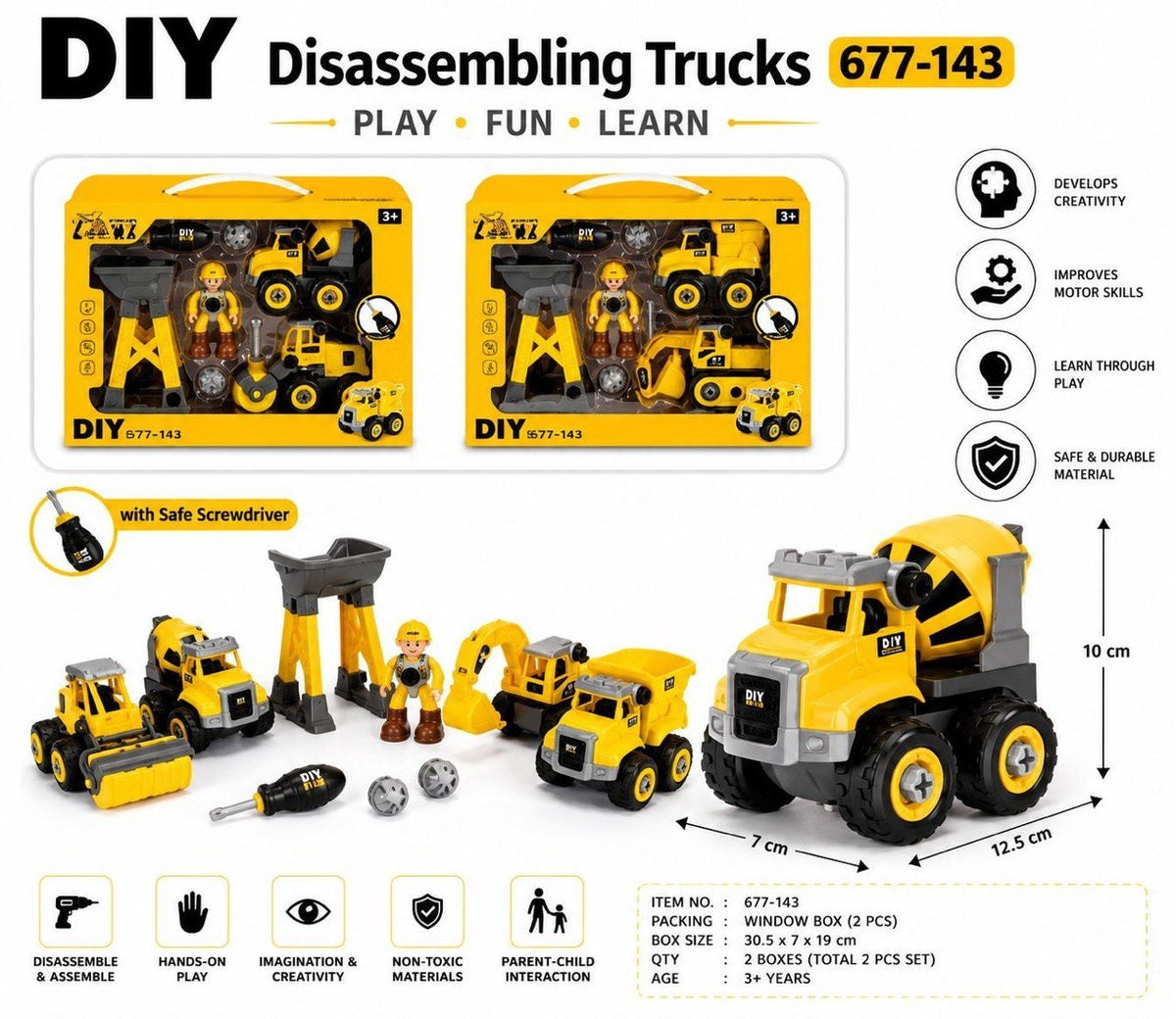 DIY Disassembling Construction Trucks Set